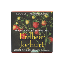 Laden Sie das Bild in den Galerie-Viewer, Crispy Frucht weiße Schokolade mit Erdbeeren und Joghurt-Crispies