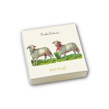 Laden Sie das Bild in den Galerie-Viewer, Osterbonbonniere "Lämmerpaar" mit 4 Stück Konfekt