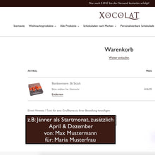 Laden Sie das Bild in den Galerie-Viewer, Xocolat Premium-Konfekt Abonnement mit 3 Genussboxen
