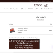 Laden Sie das Bild in den Galerie-Viewer, Xocolat Premium-Konfekt Abonnement mit 3 Genussboxen