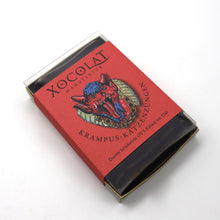 Laden Sie das Bild in den Galerie-Viewer, Xocolat Krampus-Katzenzungen aus dunkler Chili-Schokolade