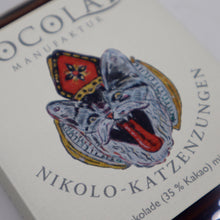 Laden Sie das Bild in den Galerie-Viewer, Xocolat Nikolo-Katzenzungen aus Haselnuss-Milchschokolade