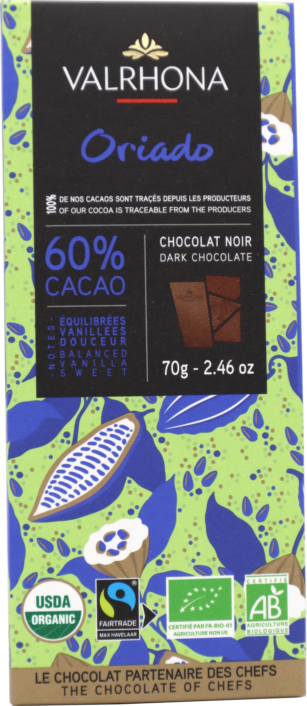 Valrhona Noir Oriado Edelbitterschokolade 60%