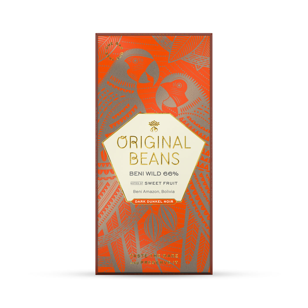 Original Beans Edelbitterschokolade Beni Wild Harvest 66%