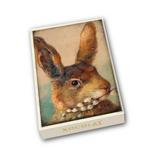 Laden Sie das Bild in den Galerie-Viewer, Osterbonbonniere "Hasenporträt" mit 6 Stück Konfekt
