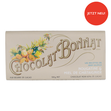 Laden Sie das Bild in den Galerie-Viewer, Chocolat Bonnat Dunkle Schokolade 65% mit Nougatine und Kastanienhonig
