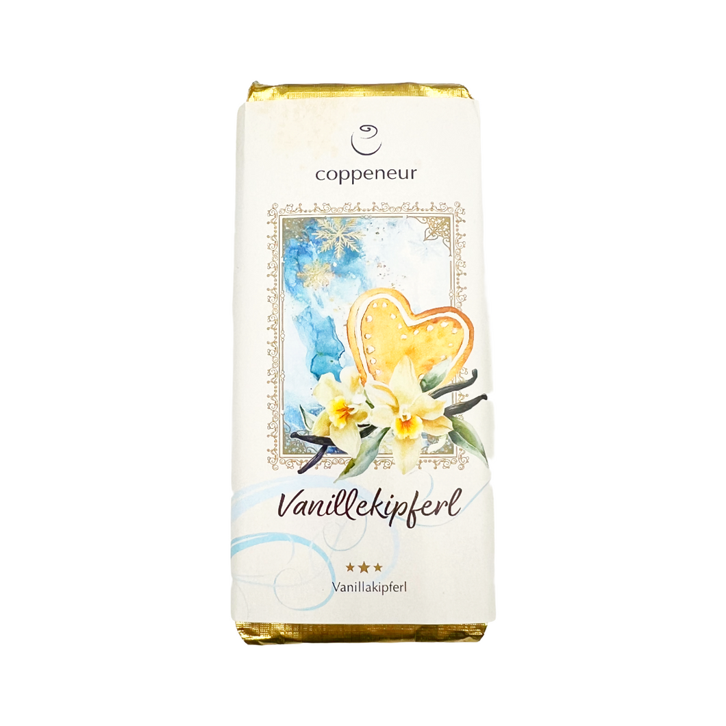 Weiße Schokolade mit Vanillekipferl-Füllung