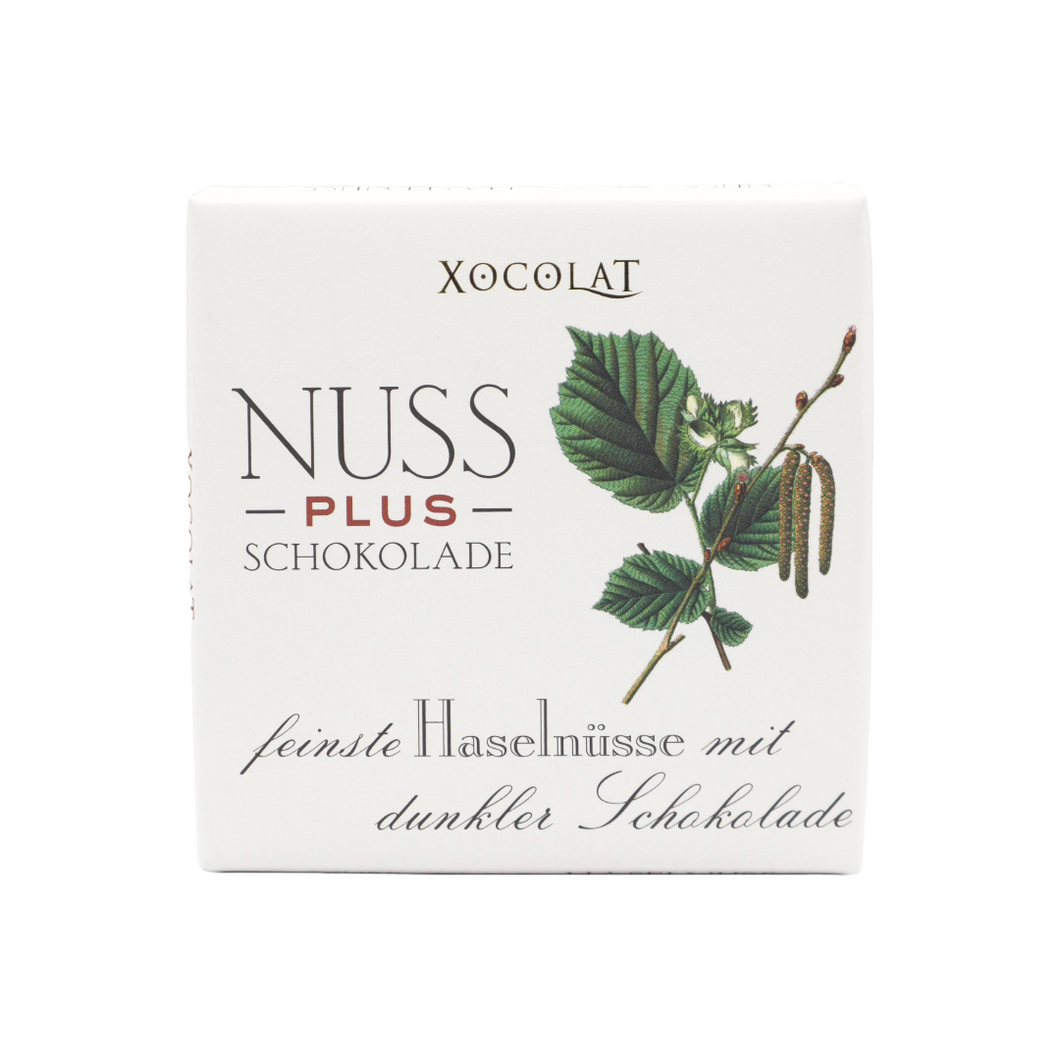 Nuss plus Dunkle Schokolade mit Haselnüssen