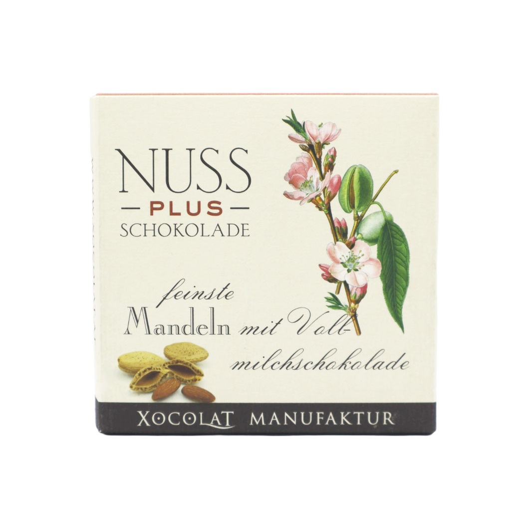 Nuss plus Milchschokolade mit Mandeln