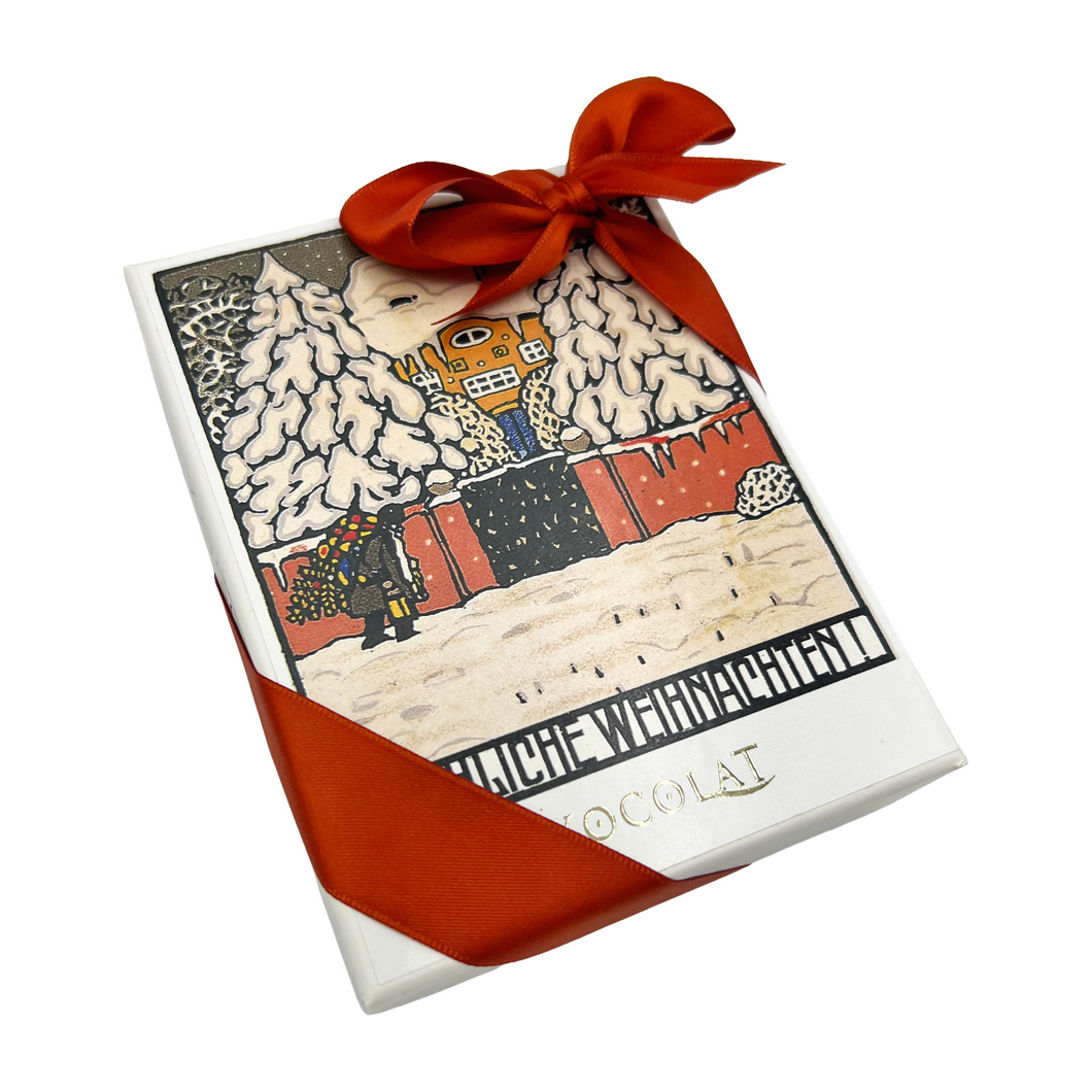 Weihnachtsbonbonniere Wiener Werkstätte mit 12 Stk. Konfekt