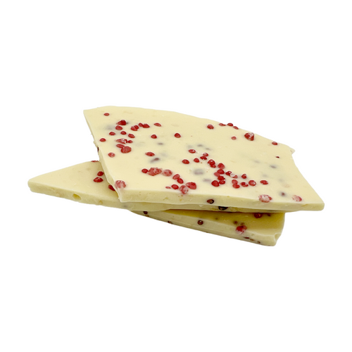 Weisse Schokolade mit knuspriger Prickelbrause 