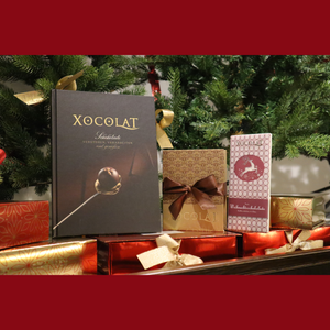 Weihnachtspaket Xocolat Buch, Bonbonniere und Tafelschokolade