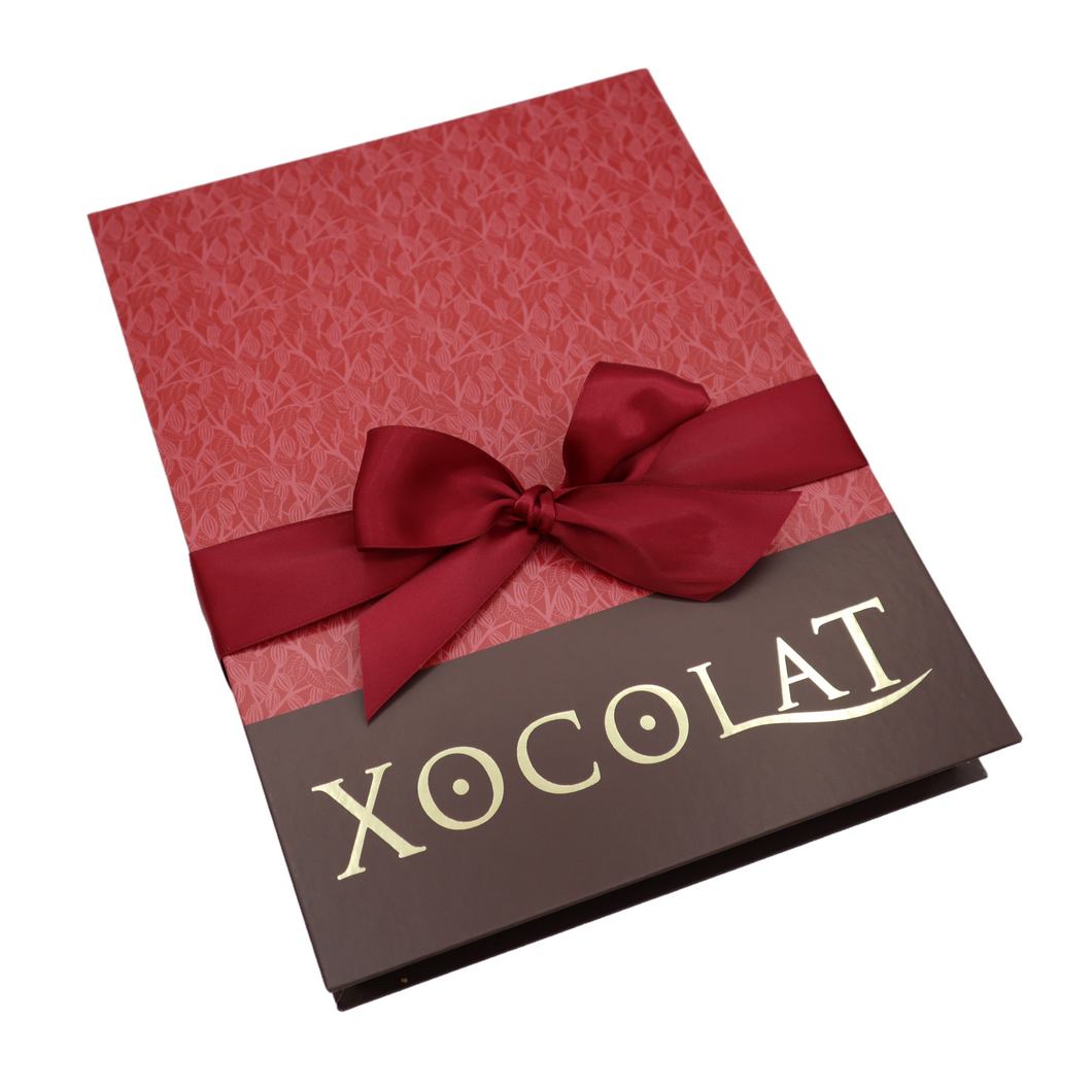 Xocolat Bonbonniere Rot-Braun mit 48 Stueck Konfekt