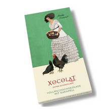 Laden Sie das Bild in den Galerie-Viewer, Ostertafel aus Vollmilchschokolade mit Karamellstücken
