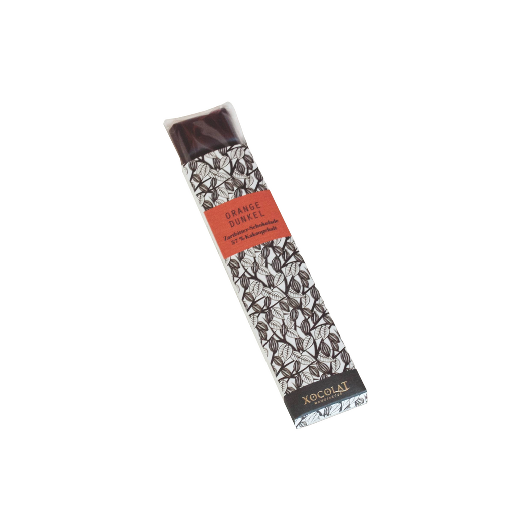 Xocolat Riegel aus mäßig dunkler Orangenschokolade