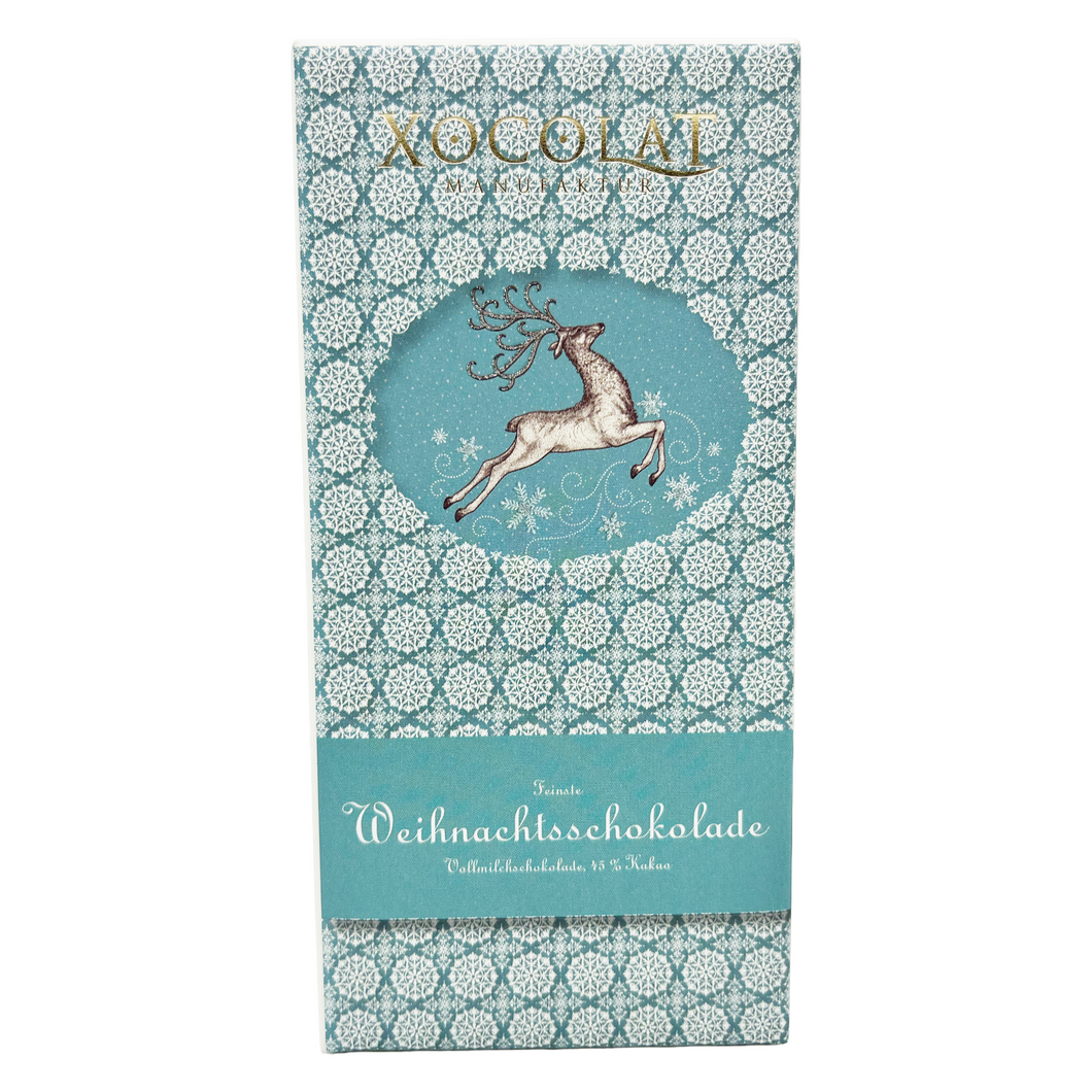 Xocolat Weihnachtstafel aus Vollmilchschokolade 44%