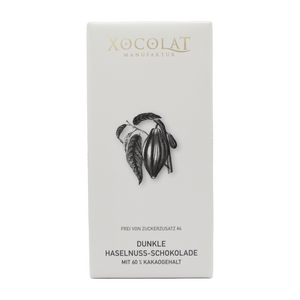 Xocolat dunkle Haselnuss-Schokolade ohne Zuckerzusatz 60%