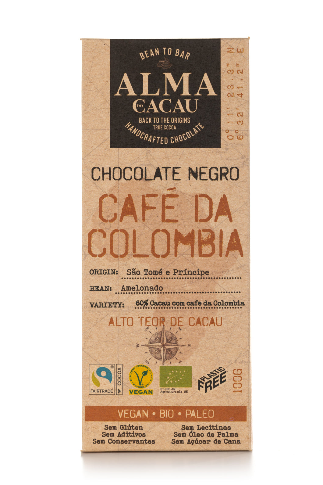 Alma do Cacau Edelbitterschokolade mit Kaffee 60%