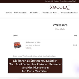 Xocolat Premium-Schokoladen Abonnement mit 6 Genussboxen