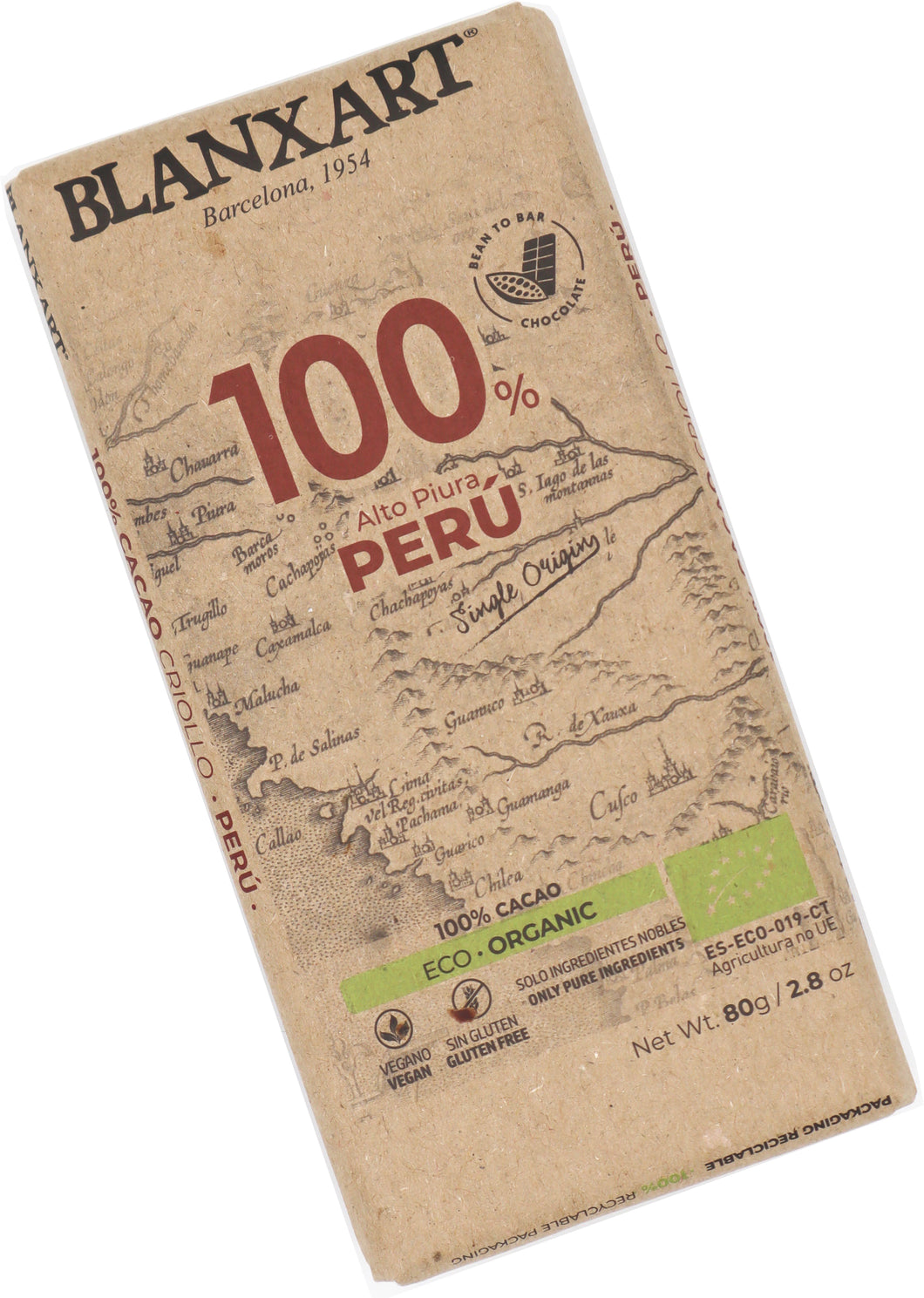 Blanxart BIO-Zartbitterschokolade Peru 100%