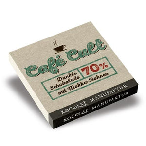 Café Cult Mokka Edelbitterschokolade mit ganzen Kaffeebohnen 70%