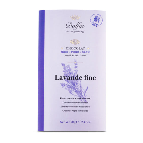 Dolfin Zartbitterschokolade mit Lavendel