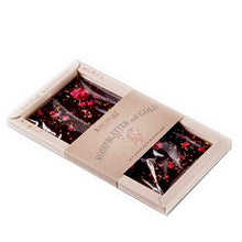Laden Sie das Bild in den Galerie-Viewer, Gut aufgelegte dunkle Schokolade mit Rosenblättern
