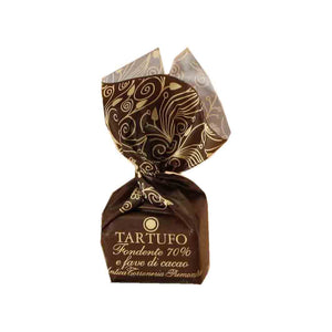 Tartufi Fondente aus dunkler Schokolade und Kakaobohnenstückchen