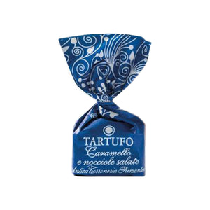 Tartufi aus weißer Schokolade, Karamell und gesalzenen Haselnüssen