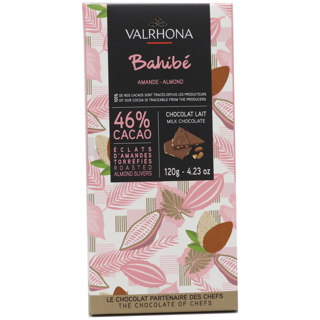 Valrhona Lait Bahibé Milchschokolade mit gerösteten Mandelsplittern