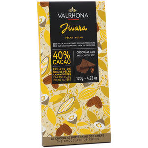 Valrhona Lait Jivara Milchschokolade mit Pekannüssen 40%